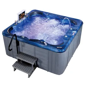 ภาษาดัชคำ hot tubs Suppliers-สปา-016 ใหม่ภาษาดัชคำ Hot Tub สีฟ้า/log Burning Hot tubs ลัตเวีย
