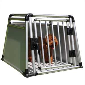 Fabriqué en Chine usine vente directe simple transport de porte en aluminium chien cage Offre Spéciale