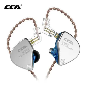 CCA CA4-auriculares internos híbridos 1BA + 1DD, auriculares HIFI con Monitor de DJ, Auriculares deportivos de 2 unidades