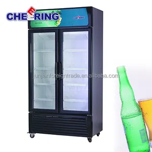 guangzhou factory supermarket equipment transparent door fridge showcase refrigerator price