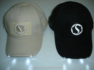 Khuyến Mãi Logo Tùy Chỉnh 100% Chải Bông Nhấp Nháy Hat <span class=keywords><strong>Led</strong></span> Light On Brim Mũ Bóng Chày - Product Image 4