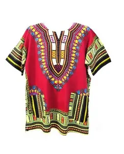 2021新しいアフリカのファッションデザイン女性の伝統的なプリント自由奔放に生きるdashikiシャツ