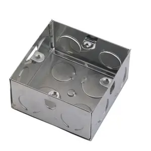 Metal Box 3*3 Knockout Sheet Metal Small Steel Box Galvanized Metal Switch Box