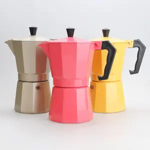 12Cup 15Bar Putih Portabel Mini Elemen Pemanas Gas Industri Italia Kapsul Espresso Manual Pembuat Kopi Moka Pot