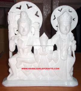 Estatua de mármol blanco, Shiv Pariar - Product Image 1