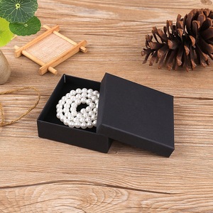 Kraft Paper Square Jewelry <strong>Earring</strong> Bracelet Ring Necklace Packaging <strong>Box</strong> <strong>Gift</strong> Boxes With Sponge - Product Image 4