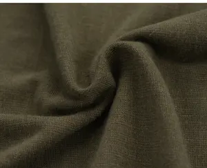 Modacrylic Fabric 230gsm 69/29/2 Modacrylic/FR Viscose/elastic Flame Retardant Jersey Fabric In Dark Green Colour