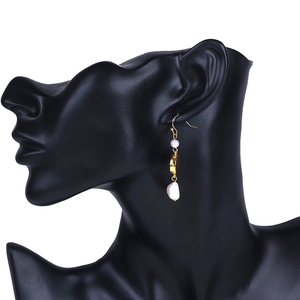 <span class=keywords><strong>Fashion</strong></span> <span class=keywords><strong>Druzy</strong></span> Manik-manik Anting-Anting Wanita Perhiasan dengan Mutiara Air Tawar - Product Image 6