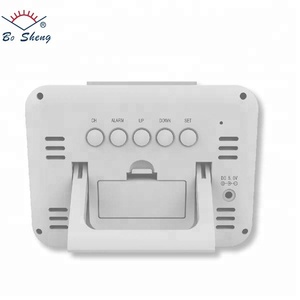 Multifunktions <span class=keywords><strong>LCD</strong></span> Digital Quarzuhr Wetters tation Art Deco Design Feature <span class=keywords><strong>Desktop</strong></span> Tisch Wecker Werbung - Product Image 2