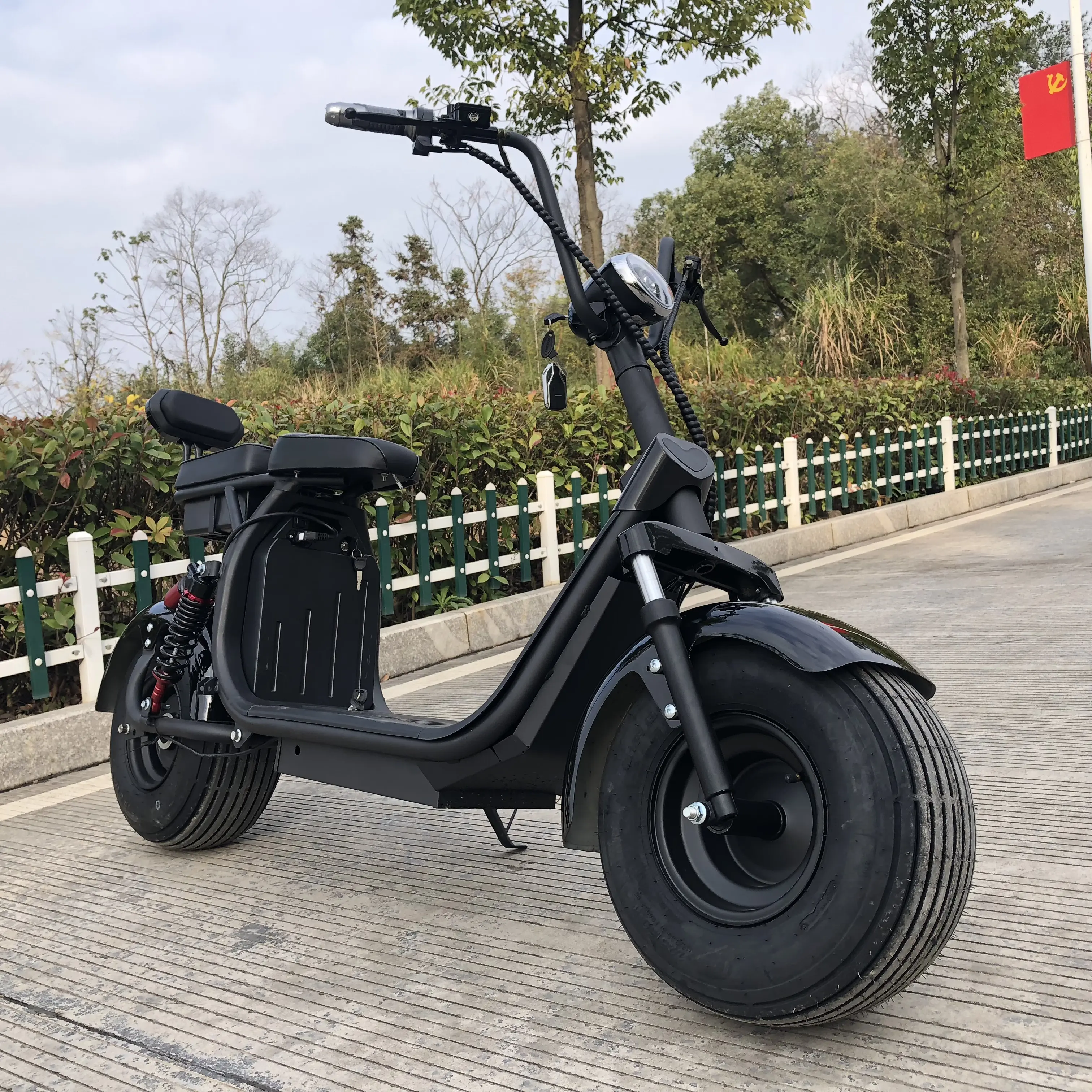 Nzita doppia batteria 20AH motociclo Elettrico citycoco 2 ruote scooter elettrico 2000 w con configurazione opzionale X7