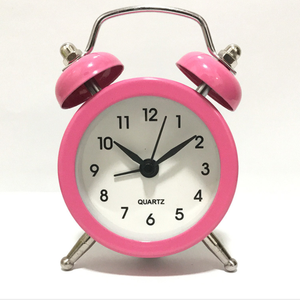 Kim Loại Đầy Màu Sắc Dễ Thương Twin Bell Nhỏ <span class=keywords><strong>Analog</strong></span> Mini Giá Rẻ Bảng Đồng Hồ Báo Thức Cho Giường - Product Image 4