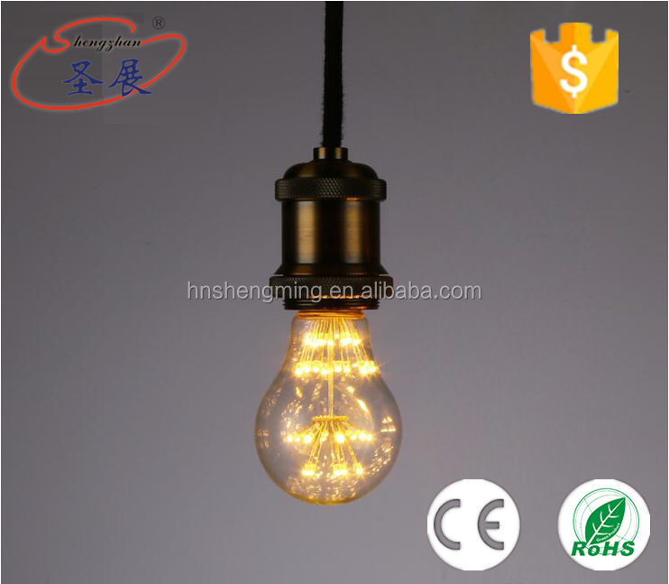 Non dimmable décoratif A19 2 W feux d'artifice filament ampoule clair edison style 110 V-220 V E26 E27 B22 star lumière ampoules