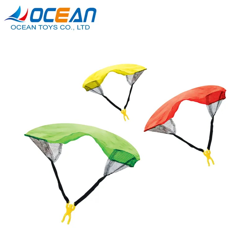 Enfants en plein air 24 pièces personnalisé mini parachute homme jouet avec catapulte lanceur