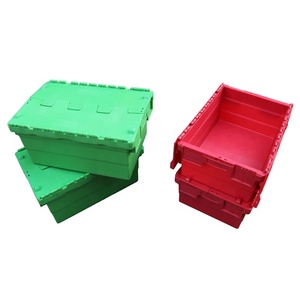 Qs 6425 caixa empilhável de plástico resistente, recipiente para armazenamento de roupas com tampa - Product Image 3