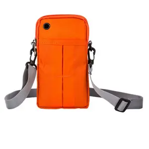 Funda de viaje para pasaporte, cartera colgante para el cuello, bolso de mano multifunción para teléfono móvil, con correa para el hombro