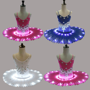 Nuovo Stile di Prestazione Della Fase del Fiore <span class=keywords><strong>Bianco</strong></span> LED Lago Dei Cigni Della Ragazza Body Tutu di Balletto Professionale - Product Image 1