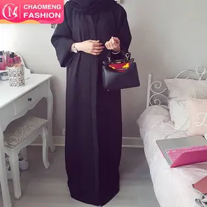 1763 # गर्म बेचने मामूली इस्लामी पहनने मुस्लिम महिलाओं गर्मियों साधारण खुला सादे कफ्तान abaya दुबई में