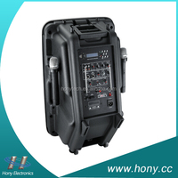 Altavoz con Amplificador Incorporado, Altavoz Activo para DJ con Ruedas, Caja Acústica de 15 Pulgadas