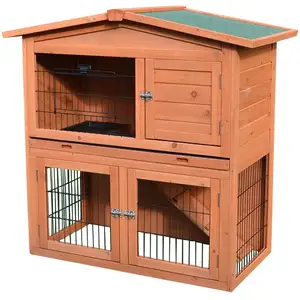 Animal Enclosure With Pull-Out Tray Outdoor Guinea Pig Pet House/Rabbit Hutch