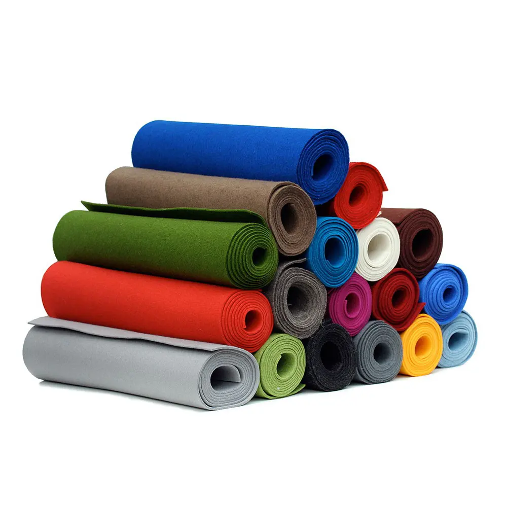 Lowest Price High Quality Felt Fabric Roll Pieces Industrial Felt Polyester Non Woven Colorful Felt