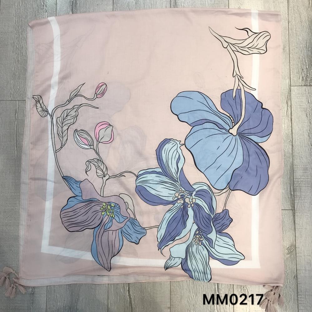 Женский шарф с цветочным принтом, весна-осень-лето 2019