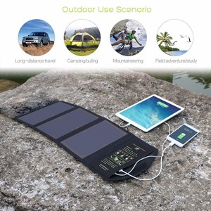 <span class=keywords><strong>Panel</strong></span> <span class=keywords><strong>Solar</strong></span> fotovoltaico, minicargador plegable de 21W y 5V, práctico, con 2 puertos usb - Product Image 5