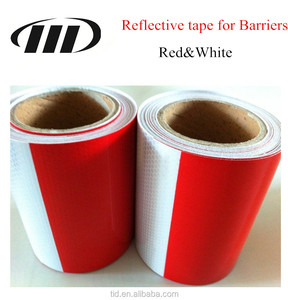 <span class=keywords><strong>Cinta</strong></span> Reflectante Blanca y Roja para Barreras y Obstáculos, Camiones, Adhesivo Reflectante de Advertencia con Patrón de Automóvil - Product Image 1