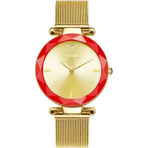 New Product SMAEL Watch 1898 Luxury Quartz Waterproof Gold Plating Fashion Watches for Ladies