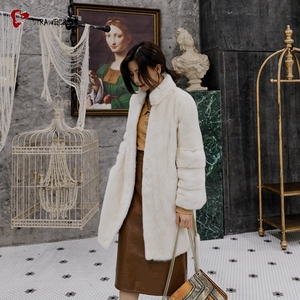 Lungo Cappotto Invernale di Lusso per <span class=keywords><strong>Donna</strong></span>, <span class=keywords><strong>Trench</strong></span> Lungo in Vera Pelliccia di Visone per Signore - Product Image 5