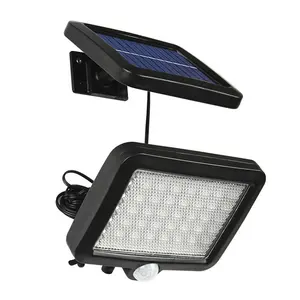 Sensor de movimiento PIR para exteriores, 56 led, luz solar de jardín, luz led de seguridad, lámpara de pared para valla, camino, calle, patio