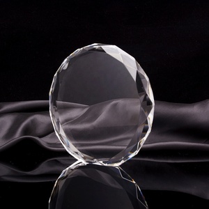 Honor de cristal de vidro facetado papel, redondo diamante borda de corte cristal para a gravura a laser - Product Image 3