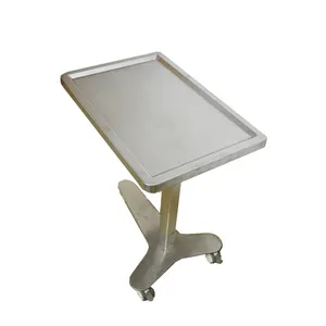 304 stainless steel mobile dining table mobile table over the patient bed adjustable hospital over bed table