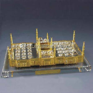 Cristal, 24K chapado en oro <span class=keywords><strong>SAUDI</strong></span> ARABIA Mezquita Sagrada <span class=keywords><strong>MADINA</strong></span> modelo para recuerdo regalo - Product Image 4