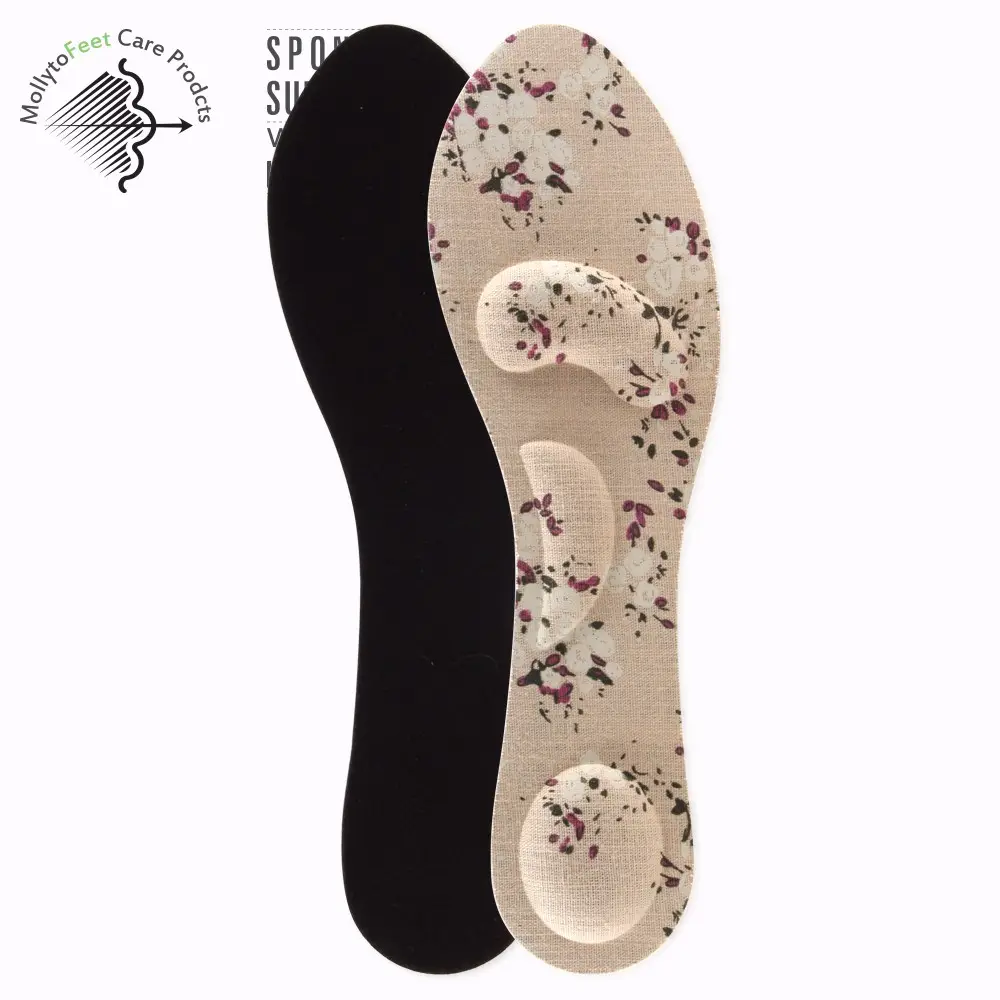 Mollyto फुट की देखभाल फोम सामग्री 3D मालिश पैर महिलाओं के चप्पल के लिए समर्थन Orthotic insoles