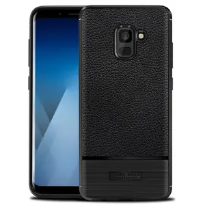 Galaxy A8 2018 Plus新品A7 2018手机后盖外壳皮纹Sillicon TPU手机壳