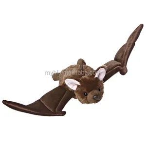 Lifelike brown color plush and stuffed bat