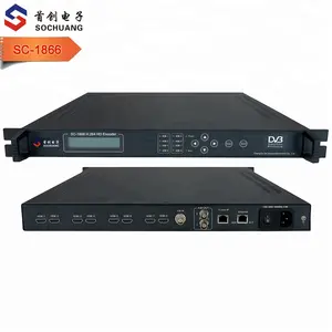 Siaran Langsung Video 8 Saluran Full HD Digital Tv Hd Encoder Iptv Dvb Aplikasi Headend Hotel