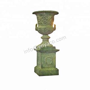 Pots à fleurs en fonte pour patio, hauteur 2 m, taille <span class=keywords><strong>grande</strong></span>, avec piédestal / Grands bacs à plantes d'extérieur - Product Image 2