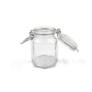 Octogonal 100 mL pedernal hermético frasco <span class=keywords><strong>de</strong></span> <span class=keywords><strong>vidrio</strong></span> <span class=keywords><strong>de</strong></span> alimentos al por mayor con tapa sellada - Product Image 4