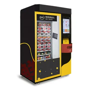 Mesin Vending Pizza Jepang, Teh Permen Katun Soda Kopi Layanan Otomatis Bisnis Luar Ruangan Mesin Penjual Pizza