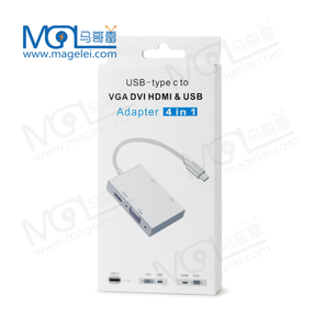Фабрика Питания <span class=keywords><strong>USB</strong></span> 3,1 Тип C к <span class=keywords><strong>HDMI</strong></span> + VGA + DVI 3,0 <span class=keywords><strong>USB</strong></span> Женский четыре в одном адаптер преобразования - Product Image 6