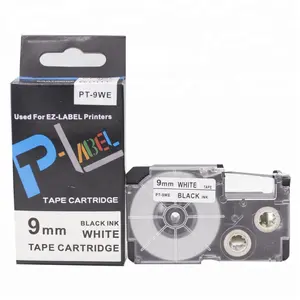 PUTY 9mm Black On White EZ Label Tape Cartridge XR-9WE Compatible Ink Cartridge