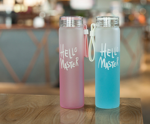 Hello master-botella de agua de vidrio esmerilado, personalizada, 480ML - Product Image 6