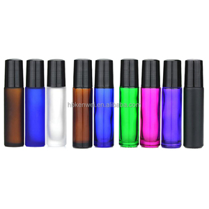 10ML ambra/blu/verde/rosa/rotolo trasparente su bottiglia di vetro fragranze cosmetiche bottiglie di olio essenziale con sfera in acciaio - Product Image 2