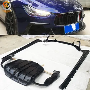 Faldones laterales para labios delanteros de coche, difusor trasero con delantal para maserati ghibli asp, kit de carrocería