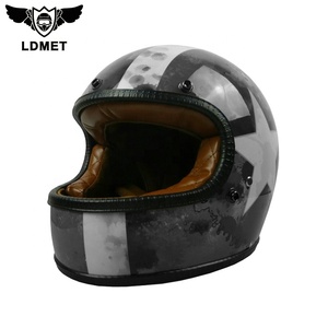 Precio bajo de alta calidad seguridad de genial de la cara llena de la motocicleta bicicleta retro casco - Product Image 2