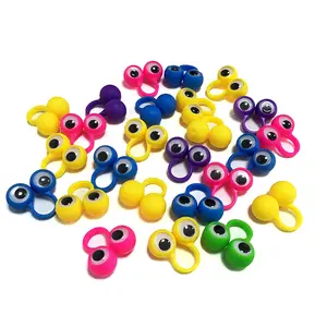 Engraçado Anel de Dedo Dos Desenhos Animados Grandes Olhos Brinquedo para Crianças 50mm Cápsula