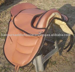 Sillín de doma Cuero genuino Diseño sin árboles Suave y cómodo - Product Image 2