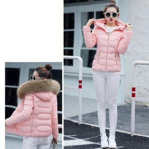 <span class=keywords><strong>Cappotto</strong></span> di inverno Delle Donne Slim Top Collo di <span class=keywords><strong>Pelliccia</strong></span> Giacche Invernali <span class=keywords><strong>Con</strong></span> Cappuccio Caldo Giù In Cotone Tuta Sportiva Femminile Parka Zip di Colore Solido - Product Image 3