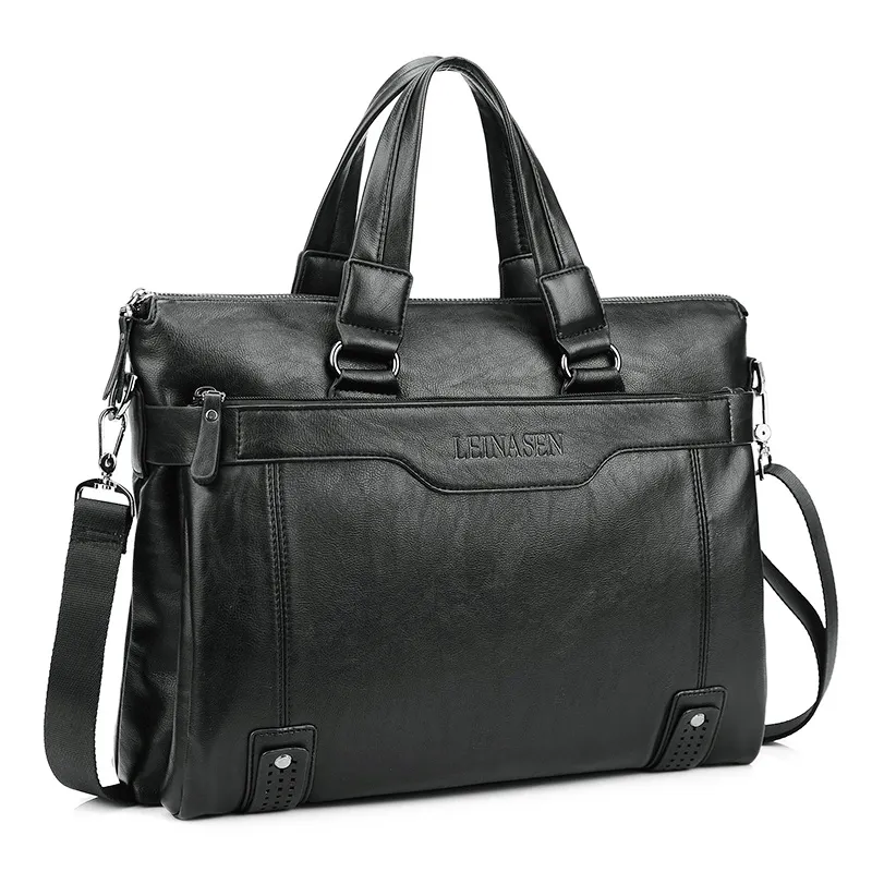 OMASKA Custom PU Taschen Business Luxus Aktenkoffer Laptop Portfolio Herren Leder Aktentasche